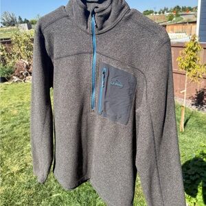 L.L. Bean Men's Charcoal Jacket with Teal Zipper